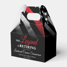 Vlag brandweerman bij rode lijn bedankdoosjes