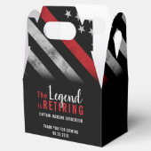 Vlag brandweerman bij rode lijn bedankdoosjes (Geopend)