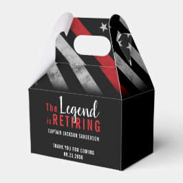 Vlag brandweerman bij rode lijn bedankdoosjes