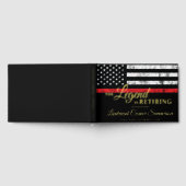 Vlag brandweerman bij rode lijn gastenboek (Volledig)