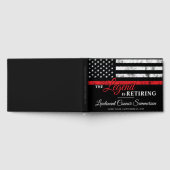 Vlag brandweerman bij rode lijn gastenboek (Volledig)