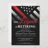 Vlag brandweerman bij rode lijn kaart (Voorkant)