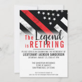 Vlag brandweerman bij rode lijn kaart (Voorkant)