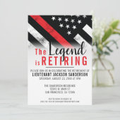 Vlag brandweerman bij rode lijn kaart (Staand voorkant)