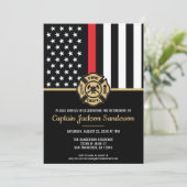 Vlag brandweerman bij rode lijn kaart (Staand voorkant)