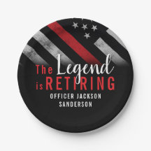 Vlag brandweerman bij rode lijn