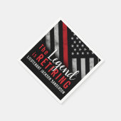 Vlag brandweerman bij rode lijn servet (Hoek)