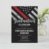 Vlag brandweerman op de rode lijn van het Afstuder Kaart (Staand voorkant)