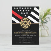 Vlag brandweerman op de rode lijn van het Afstuder Kaart (Staand voorkant)