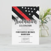 Vlag brandweerman op de rode lijn van het Afstuder Kaart (Staand voorkant)