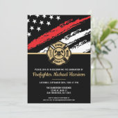 Vlag brandweerman op de rode lijn van het Afstuder Kaart (Staand voorkant)