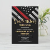 Vlag brandweerman op de rode lijn van het Afstuder Kaart (Staand voorkant)