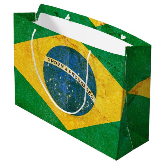  vlag Brazilië Large Cadeautasje (Achterkant Gekanteld)