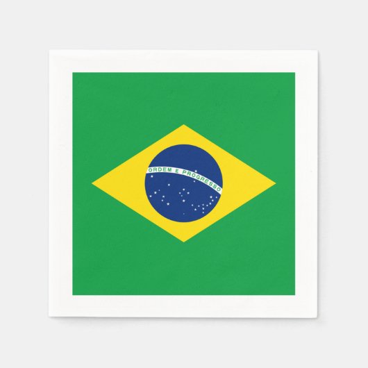Vlag: Brazilië Servetten (Voorkant)