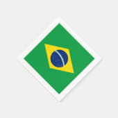 Vlag: Brazilië Servetten (Hoek)