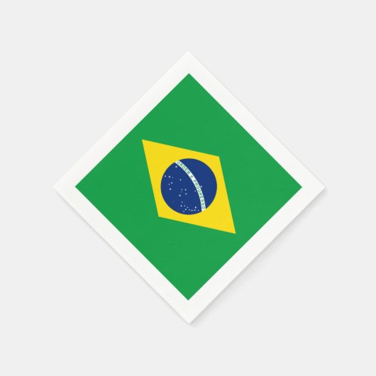 Vlag: Brazilië Servetten (Hoek)