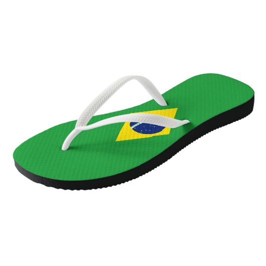 Vlag Brazilië Teenslippers (Schuin)
