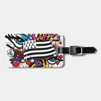 Vlag Bretagne Breizh graffiti Breton graff Bagagelabel