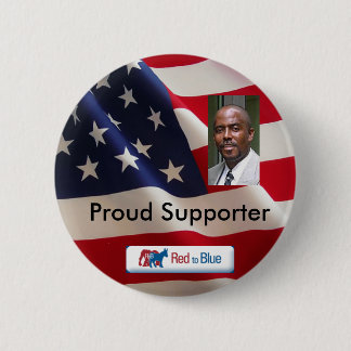 Vlag, Brian Taylor_Head Shot, Red2blue_sm_logo,... Ronde Button 5,7 Cm