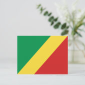 Vlag Briefkaart Congo-Brazzaville (Staand voorkant)