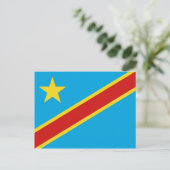 Vlag Briefkaart Congo-Kinshasa (Staand voorkant)