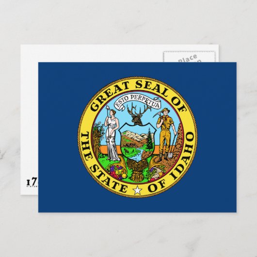 Vlag briefkaart Idaho-staat (Voorkant / Achterkant)