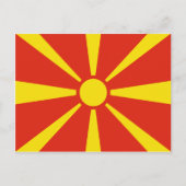 Vlag Briefkaart Noord-Macedonië (Voorkant)