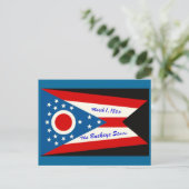 Vlag Briefkaart Ohio-staat (Staand voorkant)