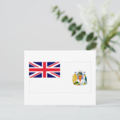 Vlag Brits Antarctisch Gebied Briefkaart (Staand voorkant)