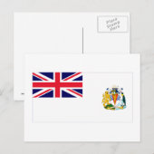 Vlag Brits Antarctisch Gebied Briefkaart (Voorkant / Achterkant)