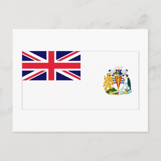 Vlag Brits Antarctisch Gebied Briefkaart (Voorkant)
