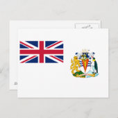 Vlag Brits Antarctisch Gebied Briefkaart (Voorkant / Achterkant)