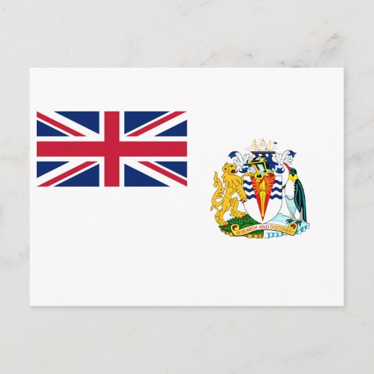 Vlag Brits Antarctisch Gebied Briefkaart (Voorkant)