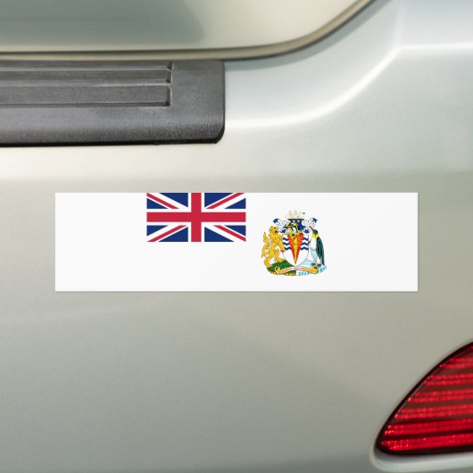 Vlag Brits Antarctisch Gebied Bumpersticker (Op auto)