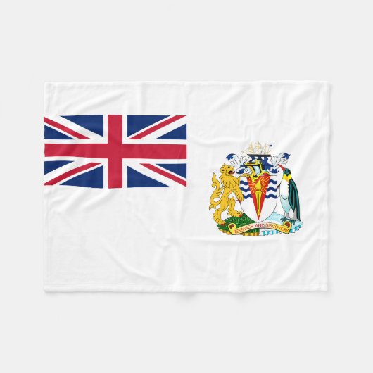 Vlag Brits Antarctisch Gebied Fleece Deken (Voorkant (Horizontaal))