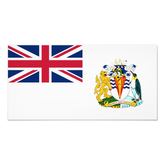 Vlag Brits Antarctisch Gebied Foto Afdruk (Voorkant)