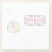 Vlag Brits Antarctisch Gebied Glazen Onderzetter (Achterkant)