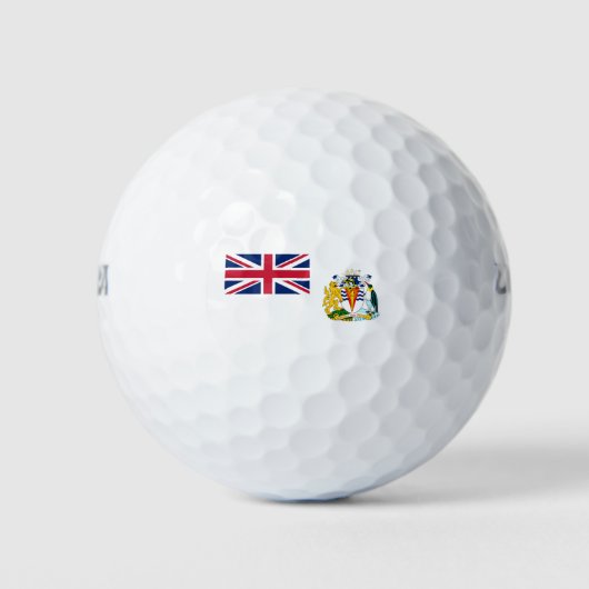 Vlag Brits Antarctisch Gebied Golfballen (Voorkant)