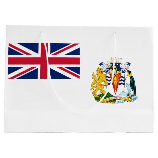 Vlag Brits Antarctisch Gebied Groot Cadeauzakje (Achterkant)