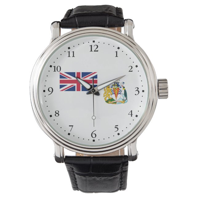 Vlag Brits Antarctisch Gebied Horloge (Voorkant)