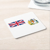 Vlag Brits Antarctisch Gebied Kartonnen Onderzetters (Schuin)