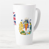 Vlag Brits Antarctisch Gebied Latte Mok (Rechterhoek)