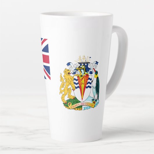 Vlag Brits Antarctisch Gebied Latte Mok (Rechterhoek)