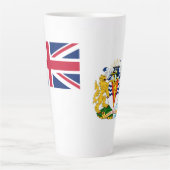 Vlag Brits Antarctisch Gebied Latte Mok (Voorkant)