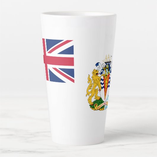 Vlag Brits Antarctisch Gebied Latte Mok (Voorkant)