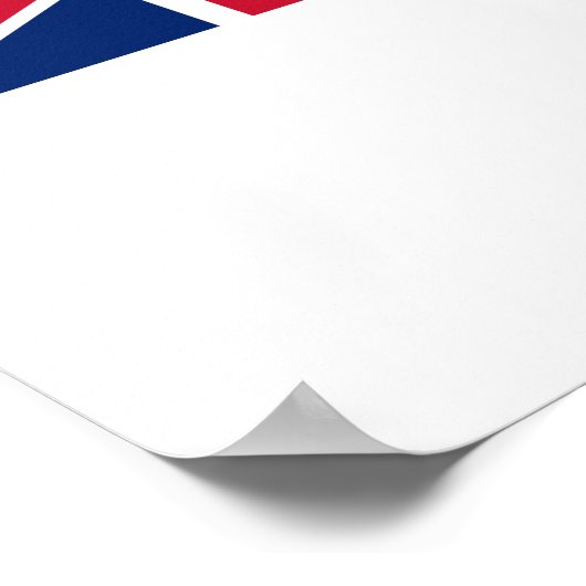 Vlag Brits Antarctisch Gebied Poster (Hoek)