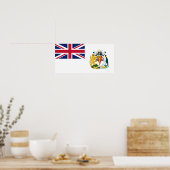 Vlag Brits Antarctisch Gebied Poster (Keuken)