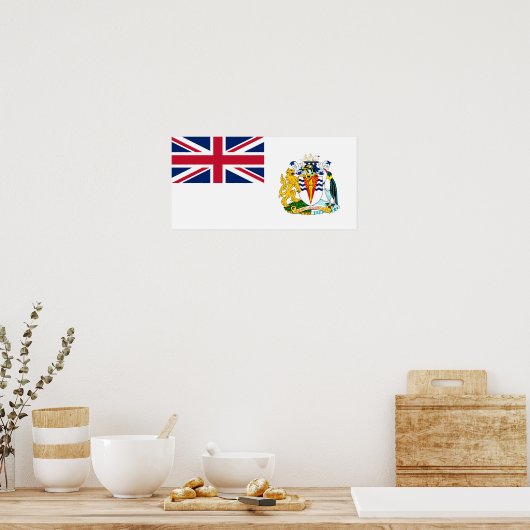 Vlag Brits Antarctisch Gebied Poster (Keuken)