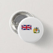 Vlag Brits Antarctisch Gebied Ronde Button 3,2 Cm (Voorkant /achterkant)