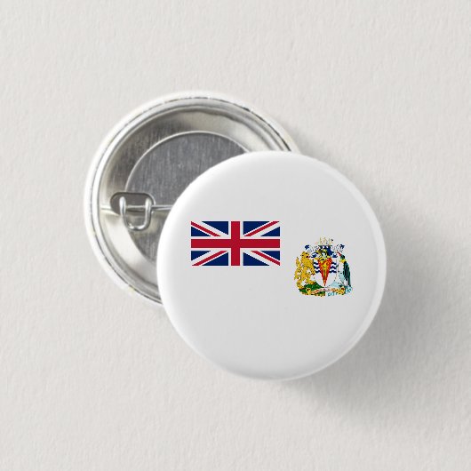 Vlag Brits Antarctisch Gebied Ronde Button 3,2 Cm (Voorkant /achterkant)
